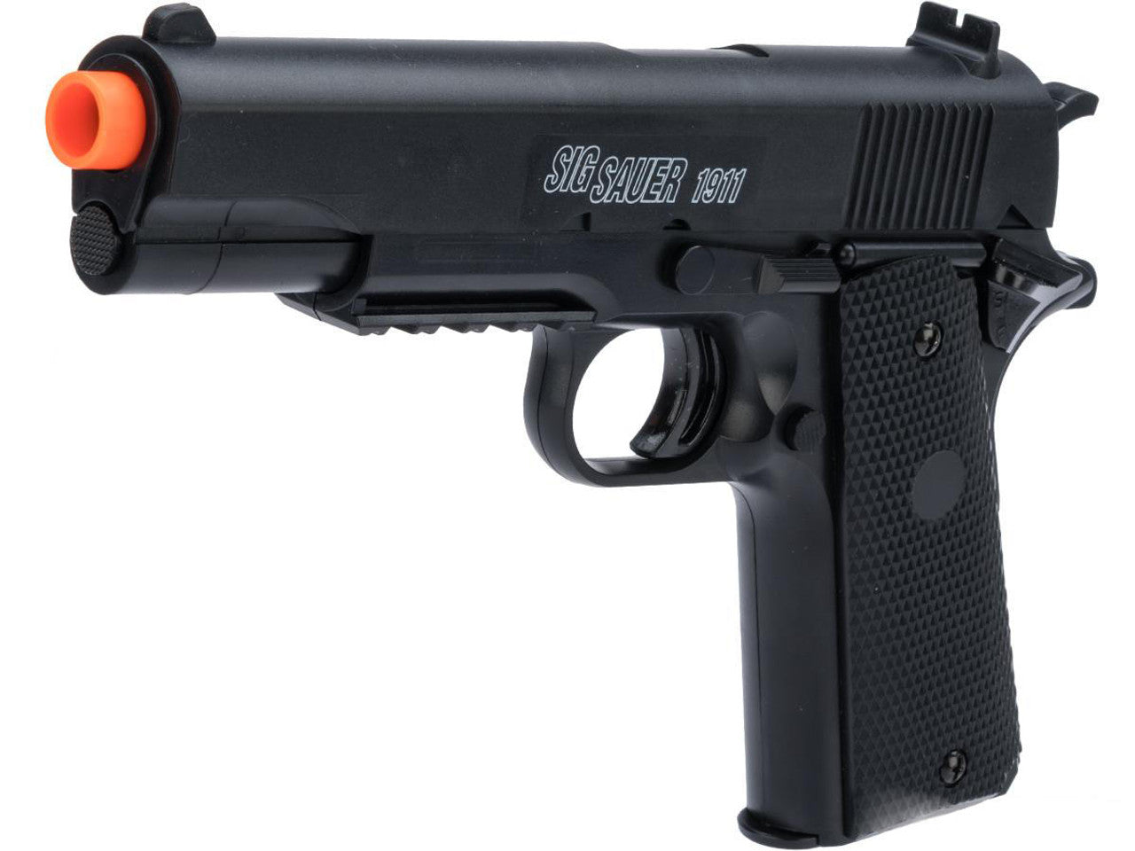 Sig Sauer Licensed Patrol Entry Level AEG Airsoft Rifle and 1911 Pistol Kit By Cybergun, Black